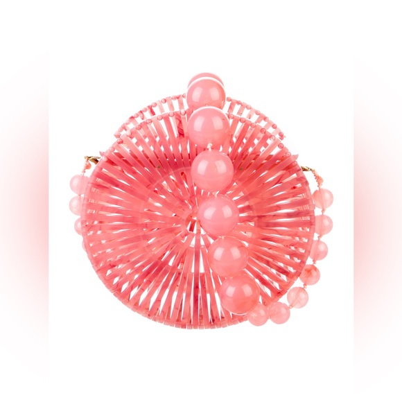 Cult Gaia Acrylic Luna Shoulder Bag in Cherry Quartz, NWT, BNIB - Picture 4 of 11